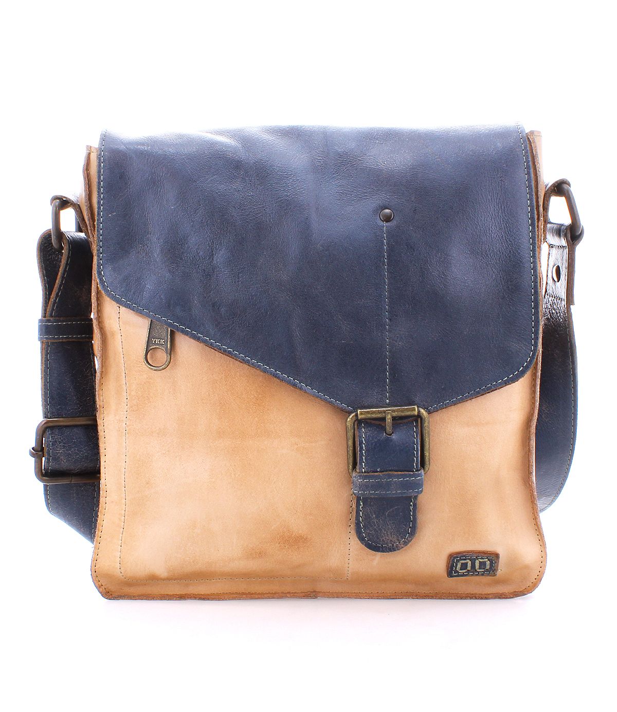 Bed Stu Venice Beach Rustic Leather Crossbody Bag Oats Rustic Cobalt Blue Lux