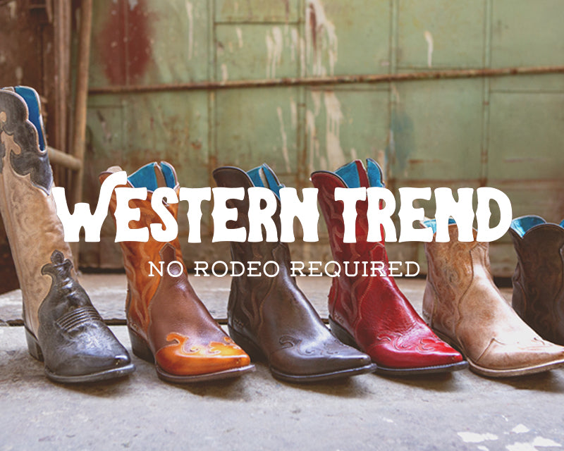 western trend lineup of western style boots