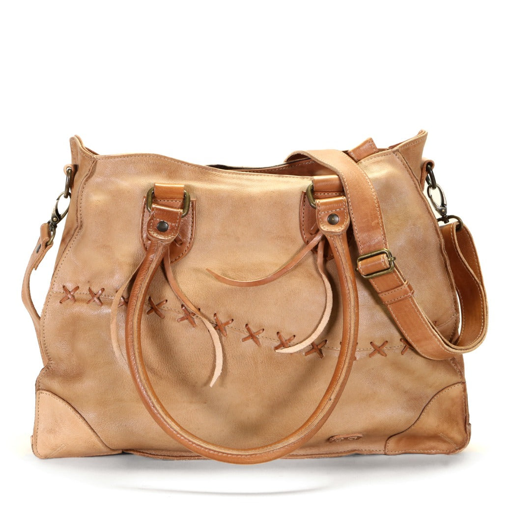 A Bruna leather bag with straps and handles by Bed Stu.