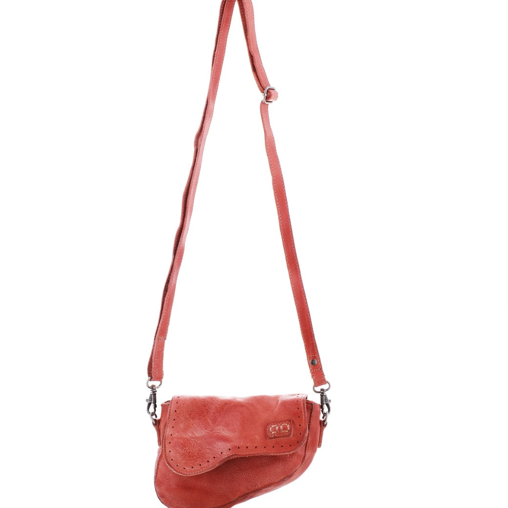 A Priscilla crossbody bag by Bed Stu hanging on a white background.