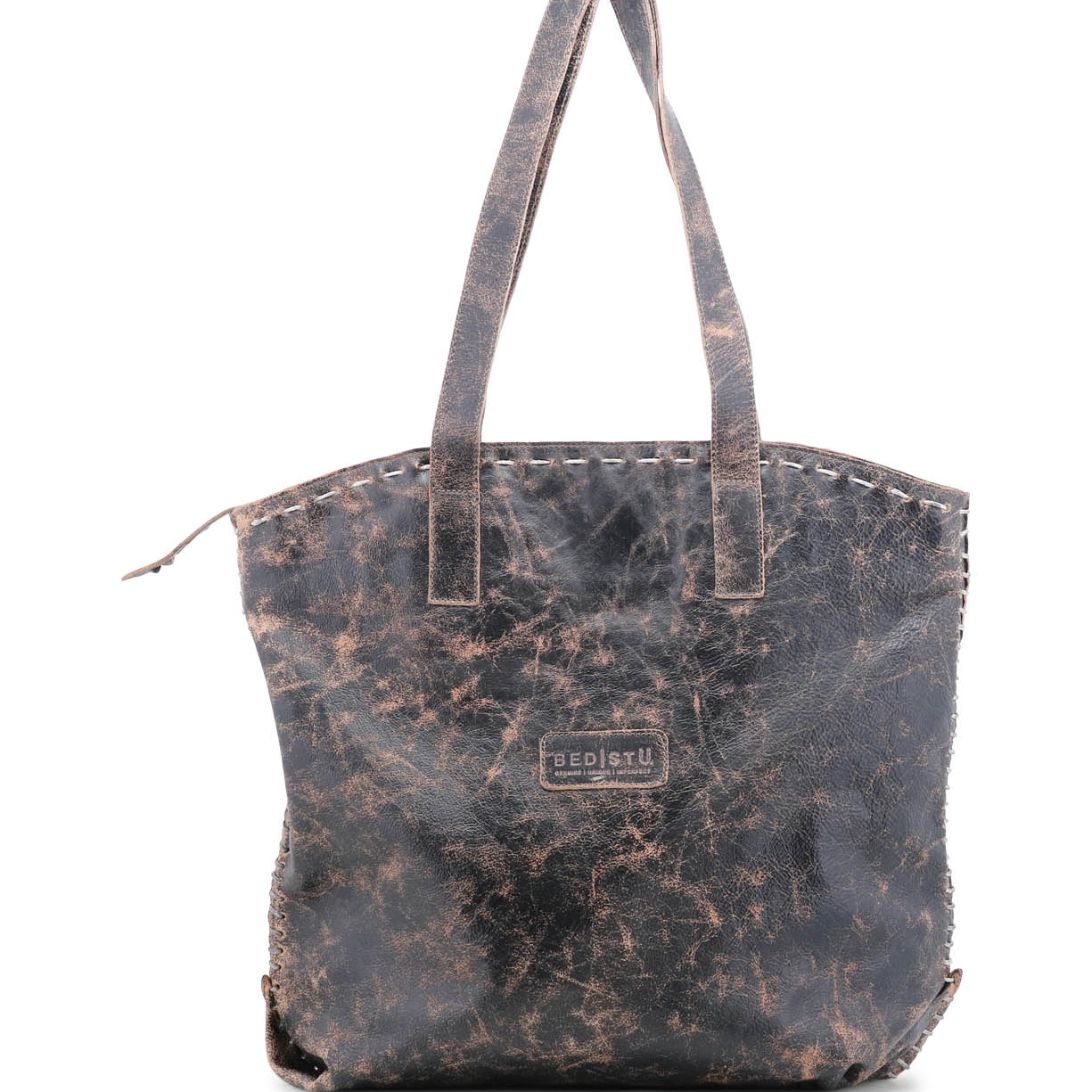 The Bed Stu Skye II black leather tote bag.