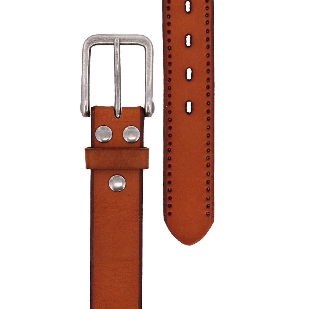 A Watford leather belt by Bed Stu with a silver buckle.
